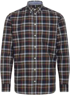 FQ1924 miesten ruudullinen kauluspaita FQBROMONT - Turkish Coffee - 1