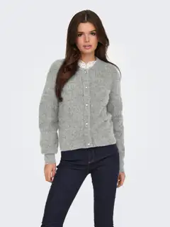 JDY naisten ajaton neule halminapituksella Jdylumi - Medium Grey Melange - 3