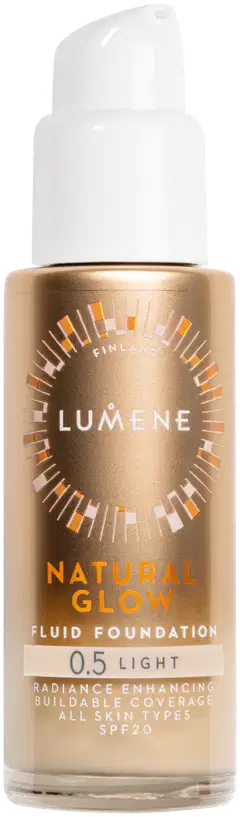 Lumene Natural Glow Heleyttävä meikkivoide SK20 0.5 Light 30 ml - Light - 1