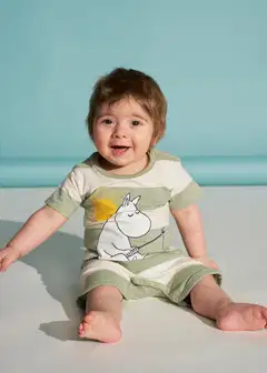 Muumi vauvojen leikkipuku Lomapäivä 591865 - Vaaleanvihreä - 4