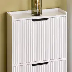 SoBuy kenkäkaappi valkoinen FSR177-W - 4