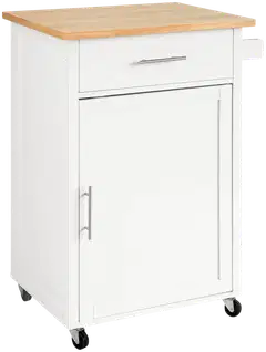 SoBuy keittiösaareke valkoinen FKW102-WN - 1