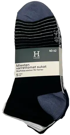 House miesten sneakersukat FS2025 5-pack - Black/white/stripe - 3