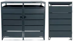 Fornorth roskakatos premium 139x82x121cm - 4