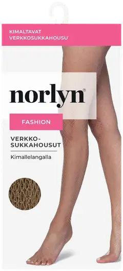 Norlyn naisten verkkosukkahousut Glitter - SAND - 1