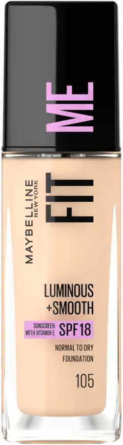 Maybelline New York  Fit Me Luminous & Smooth 105 Natural Ivory -meikkivoide 30ml - 1