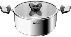 Tefal Emotion Plus pinnoittamaton teräskattila 20 cm + kansi E3284444 - 1