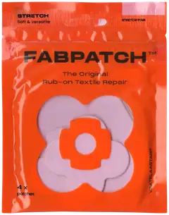 Vaatelaastari FabPatch, STRETCH PINK -Vaatelaastari, hankaamalla kiinnittyvä tekstiilien korjauspaikka - 1