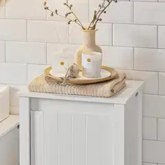 SoBuy pyykkikaappi valkoinen BZR100-W - 5