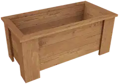 Kukkalaatikko suorakaide, luonnon ruskea, 35x80x41cm - 1