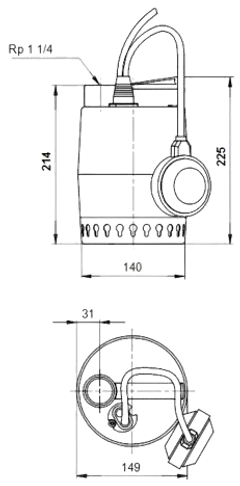 Grundfos KP 250A-1 uppopumppu vipalla RST - 2