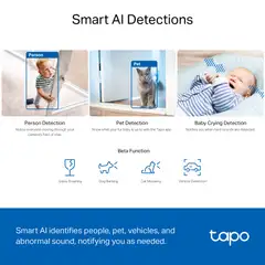 TP-Link Tapo C230 PAN/TILT AI -valvontakamera sisäkäyttöön - 6