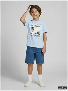 JJ Rebel lasten t-paita - Cashmere Blue - 4