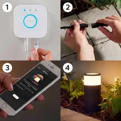 Philips Hue Calla -lisäjalusta ulkokäyttöön 8W 2000-6500K 590LM musta - 6