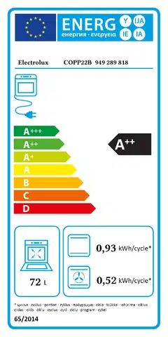 Electrolux erillisuuni COPP22B musta - 6
