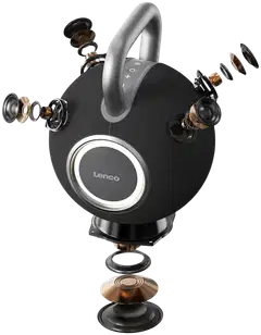Lenco ORBITA-360 Premium 360° Bluetooth-kaiutin musta - 4
