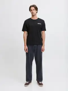 JJ REBEL miesten t-paita Jrebzack - BLACK - 3