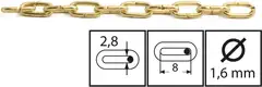 Habo koristeketju 700-1 messingöity 2m - 1