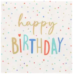 Lautasliinaa, 3-kerroksinen 1/4-taitto 33 cm x 33 cm "Happy Birthday" - 1