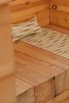 Lapuan Kankurit Hohto laudeliina 46x150cm valko-vihreä pellava-puuvilla - 5