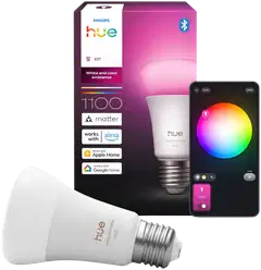 Philips Hue LED-lamppu 8.1W A60 E27 1000-20000K 1000LM säädettävä lämpimästä viileään - 2