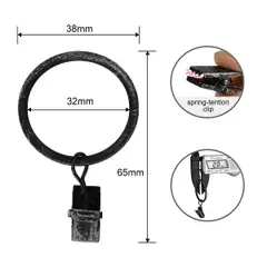 Ihanin verhorenkaat nipistimellä mustakulta 32/38 mm 10kpl/pss - 4