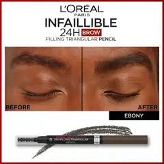 L'Oréal Paris Infaillible Brows 24H Filling Triangular Pencil kulmakynä 1ml - 1.0 Ebony - 5