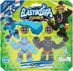 Elastikorps Nano Fighters -kamppailufiguurit 2 kpl - 1