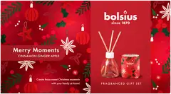 Bolsius - True Glow -  lahjapakkaus - tuoksukynttilä lasissa, huonetuoksu - Merry Moments - 1