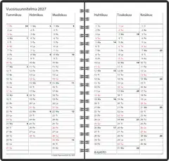 Ajasto taskukalenteri Agenda, musta - 3