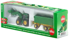 Siku 1:87 John Deere Etukuormaajalla ja Perävaunulla - 1