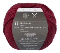 House neulelanka villa-alpakka-akryyli 112589 100 g Wine Red 999 - 1