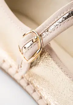 TEX naisten remmiballerinat I274689 - Gold - 4