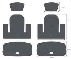 Hauck istuinpehmuste syöttötuoliin Highchair tummanharmaa - 16