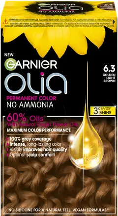 Garnier Olia 6.3 Golden Light Brown kestoväri 174ml - 1