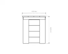 Piha-arkku, grafiitin harmaa, 40x45x80cm - 3