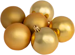 Joulupallo 6 cm 6 kpl kulta - 2