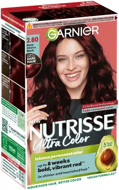 Garnier Nutrisse 2.60 Ultra Color Kirsikkainen Musta kestoväri 1kpl - 2