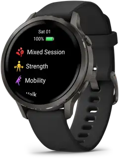 Garmin älykello Venu 4 – 41 mm, harmaa, musta silikoniranneke - 2