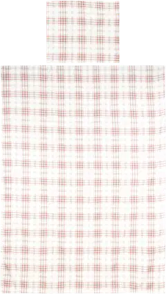 House flanellipussilakanasetti Check 150x210 cm burgundy - 1