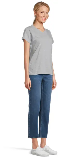 House naisten t-paita Veronica-J - Lt.grey melange - 4