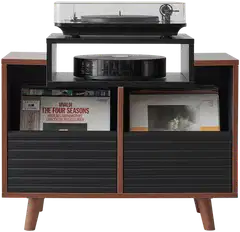 Norstone Oslo Vinyl 800 -vinyylikaluste satiinimusta/pähkinä - 2