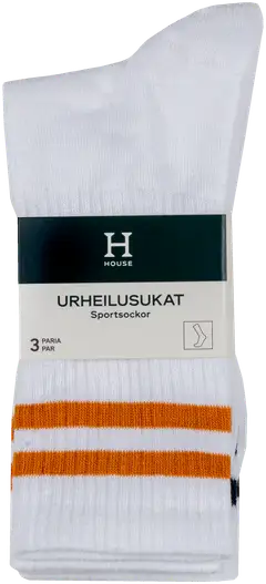House miesten urheilusukat raita 193H322510 3-pack - White/colors - 2