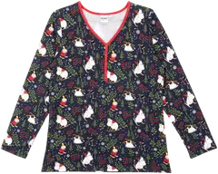 Muumi naisten pyjama Hiihtoretki 593716 - tummansininen - 2