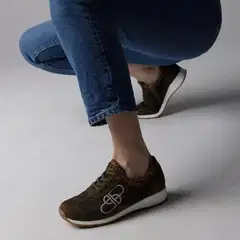 Pomar naisten tennari Lyydia 13545-507 - Olive/leopard - 6