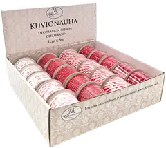 J.K. Primeco Kuvionauha joulu punainen 1cm x 5m - 2