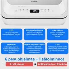 Bomann pöytäastianpesukone TSG5704 valkoinen - 3