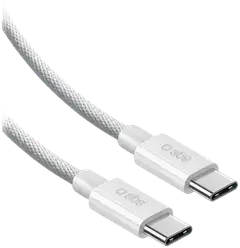SBS Punottu USB‑C-kaapeli 100W, 2 m, valkoinen - 1