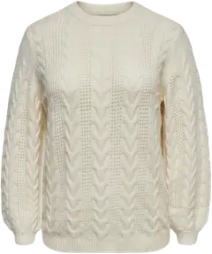 ONLY CARMAKOMA naisten palmikkoneule Carrubina - Whitecap Gray - 1