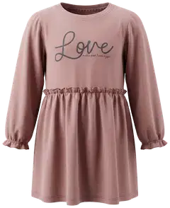 Dirkje lasten pitkähihainen collegemekko, jossa röyhelökoristeet M60325 - Misty rose - 1